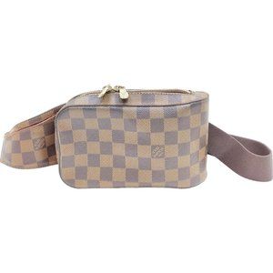 845661S Louis Vuitton Shoulder Bag Geronimos Ebene Brown Damier